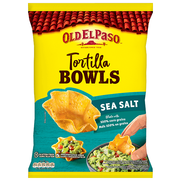 pack of Old El Paso's sea salt flavoured tortilla bowls (150g)