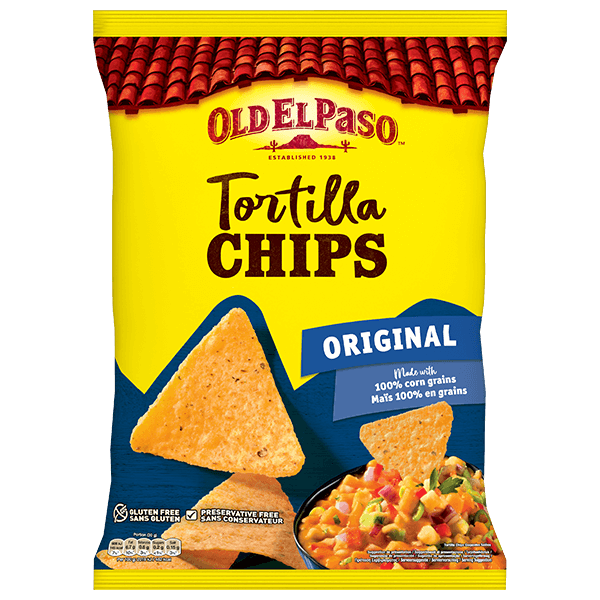 pack of Old El Paso's salted tortilla chips (185g)