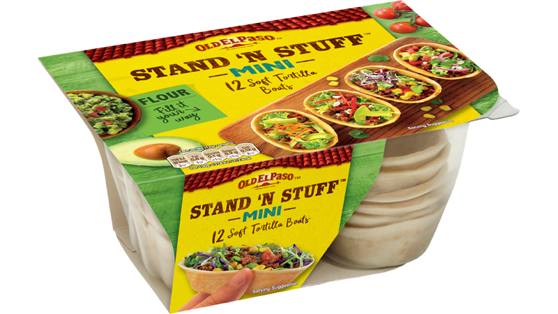 pack of Old El Paso's 12 mini Stand N Stuff tortilla boats